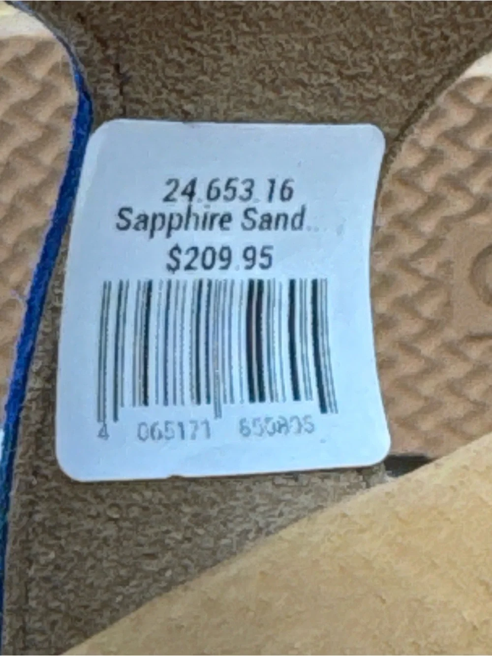 Gabor Blue Sapphire Sand Wedge Sandals with Blue Suede Knot Detail.  5 1/2/US 8.
